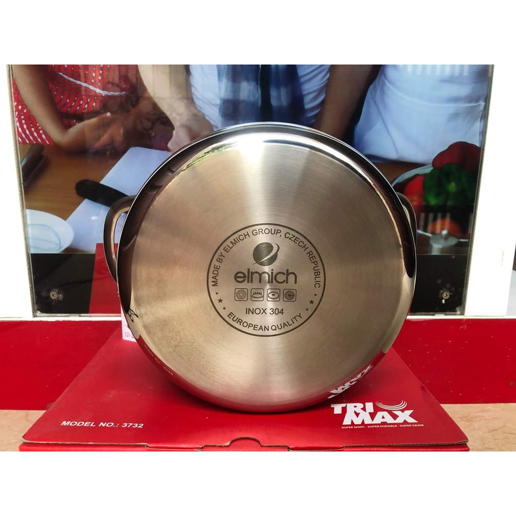 BỘ NỒI INOX CAO CẤP 3 LỚP ĐÁY LIỀN TRIMAX 3741 3 CHIẾC SIZE 16-20-24CM