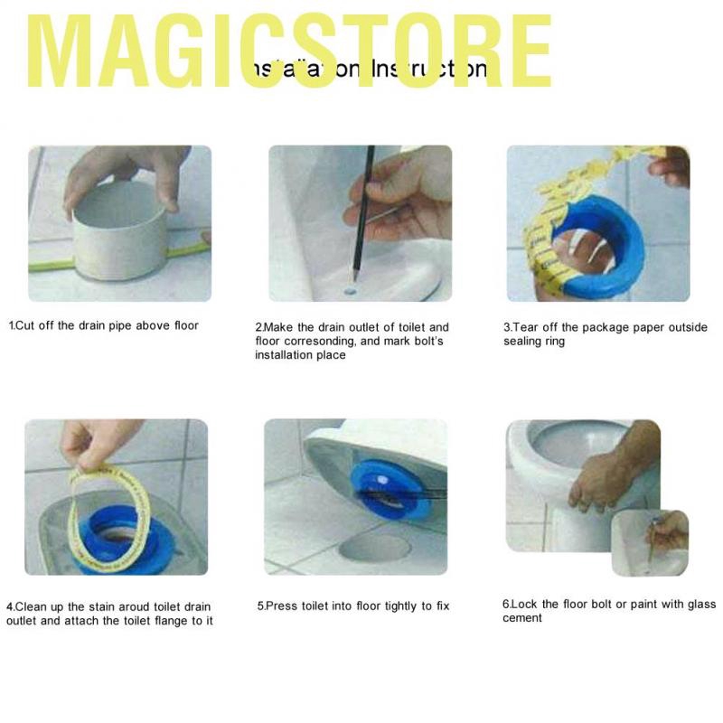 Magicstore Toilet Flange Odor-resistant Drain Pipe Sealing Ring Installation Fitting Accessory