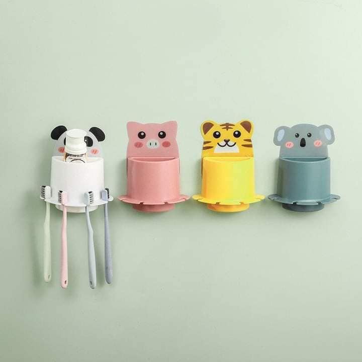 CỐC THU DÁN TƯỜNG CÓ KHE CẮM BÀN CHẢI | BigBuy360 - bigbuy360.vn