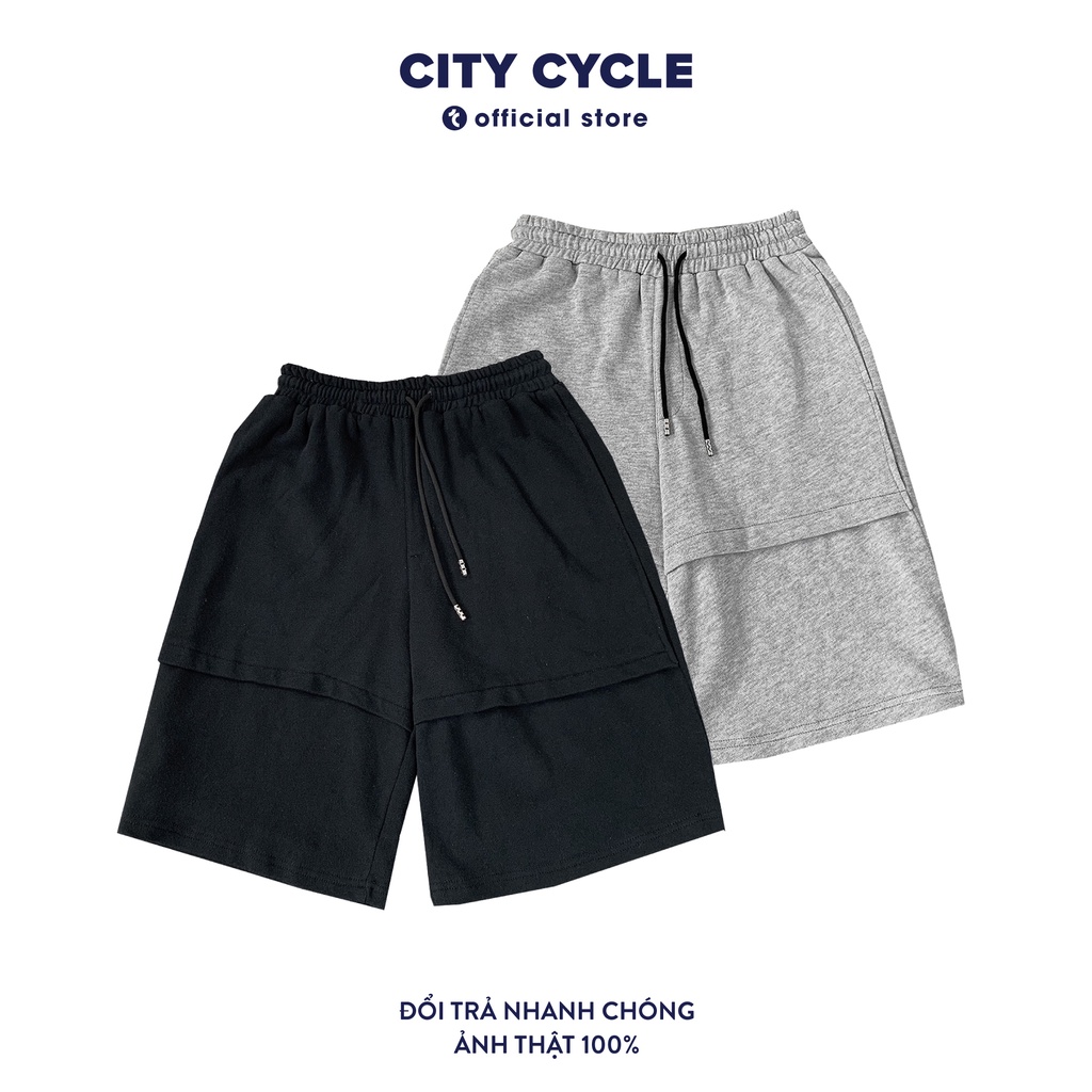 Quần đùi nam nữ chất nỉ da cá 0121 City Cycle - Quần short nam Unisex ống rộng Local Brand