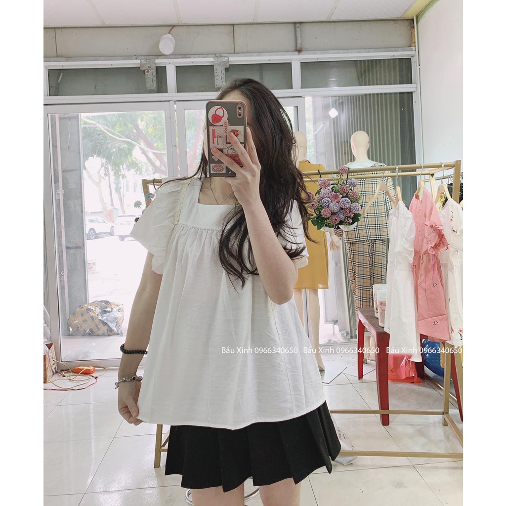 Áo bầu công sở,  áo babydoll bầu thời trang