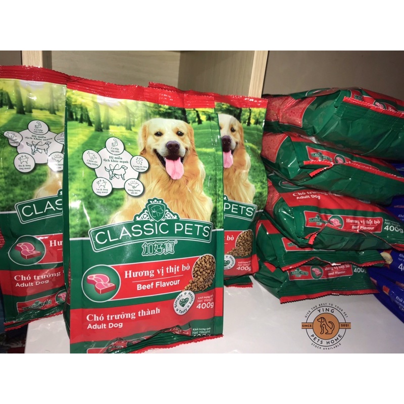 Hạt Classic Pets Adult cho chó trưởng thành vị bò (400g)
