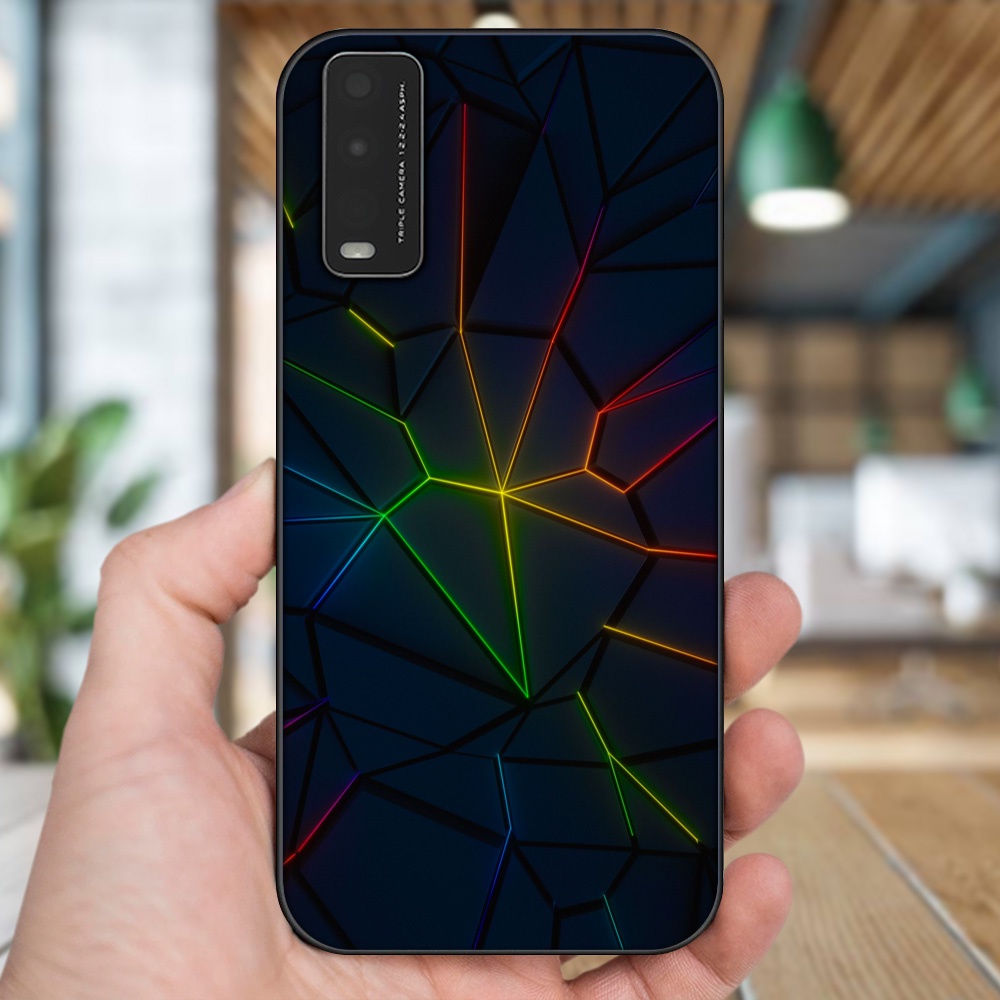 Ốp lưng Vivo Y20, Y20s, Y12s viền đen in hình hoạ tiết 3D