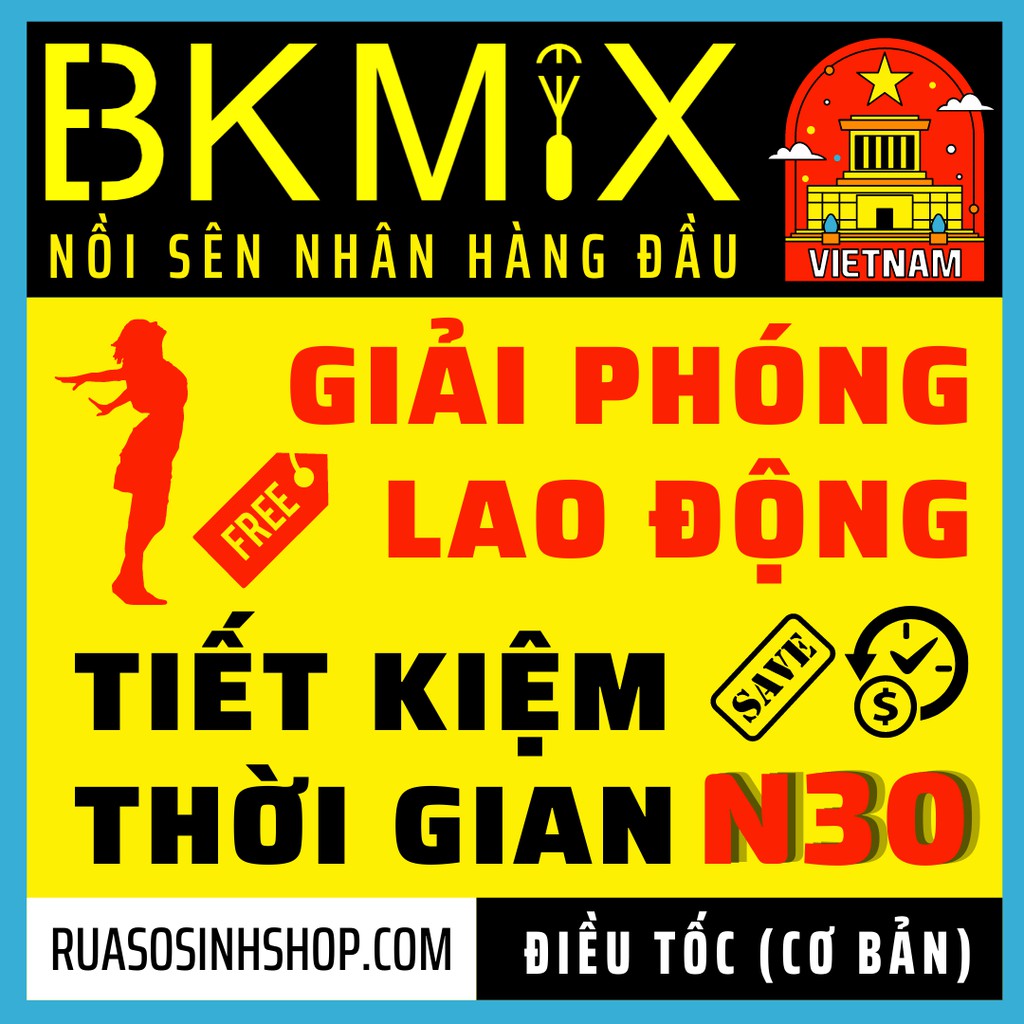 Nồi sên nhân đa năng BKMIX N30 điều tốc 2022