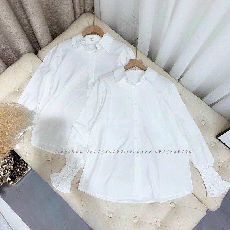 Áo sơ mi tay chun bassic phong cách hàn quốc b80