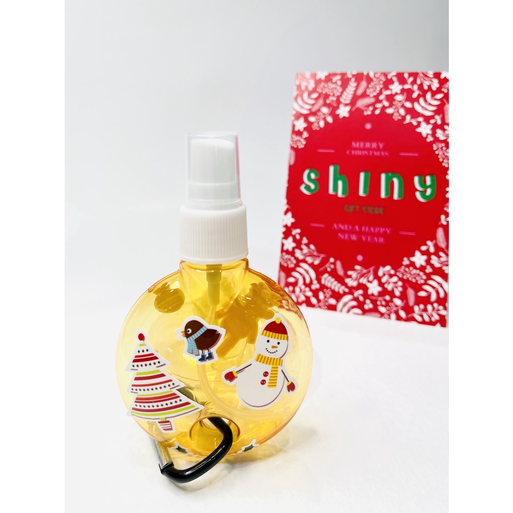 Bình xịt hình tròn 50ml tặng kèm sticker và móc treo tiện dụng