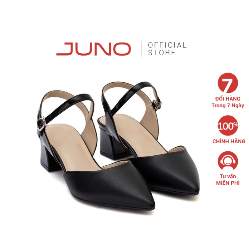 JUNO - Giày cao gót 5cm mũi nhọn phối màu CG05075