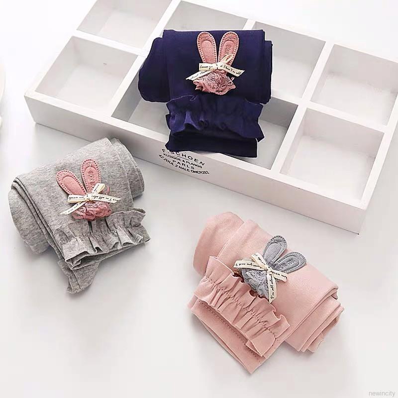 Quần Legging chất Cotton hoạ tiết thỏ đáng yêu cho bé gái