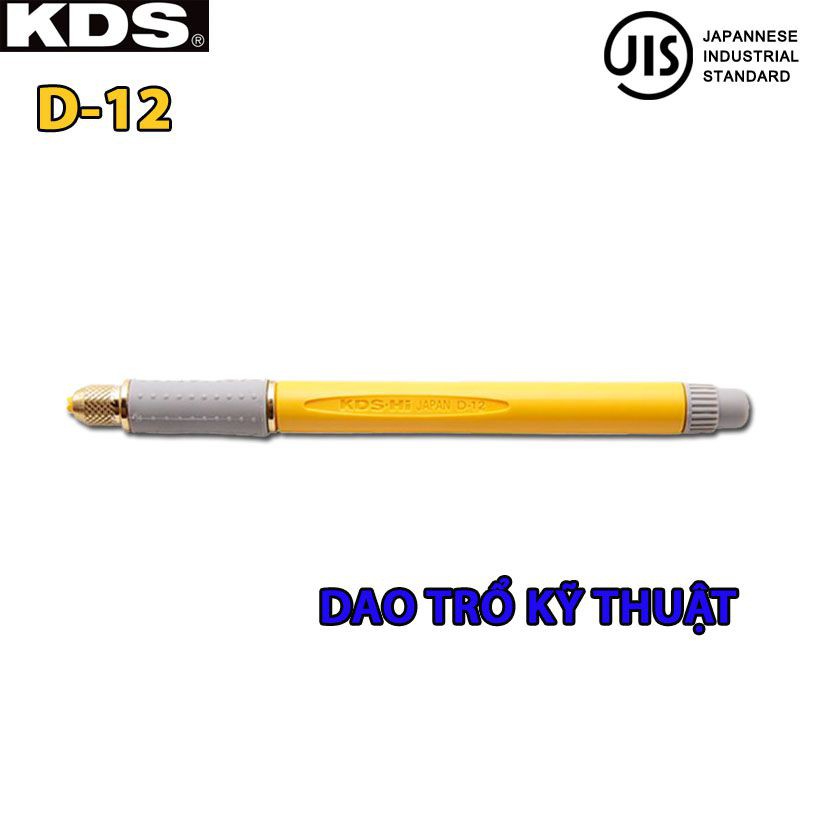 Dao trổ kỹ thuật Nhật Bản KDS D-12 tặng 16 lưỡi dao