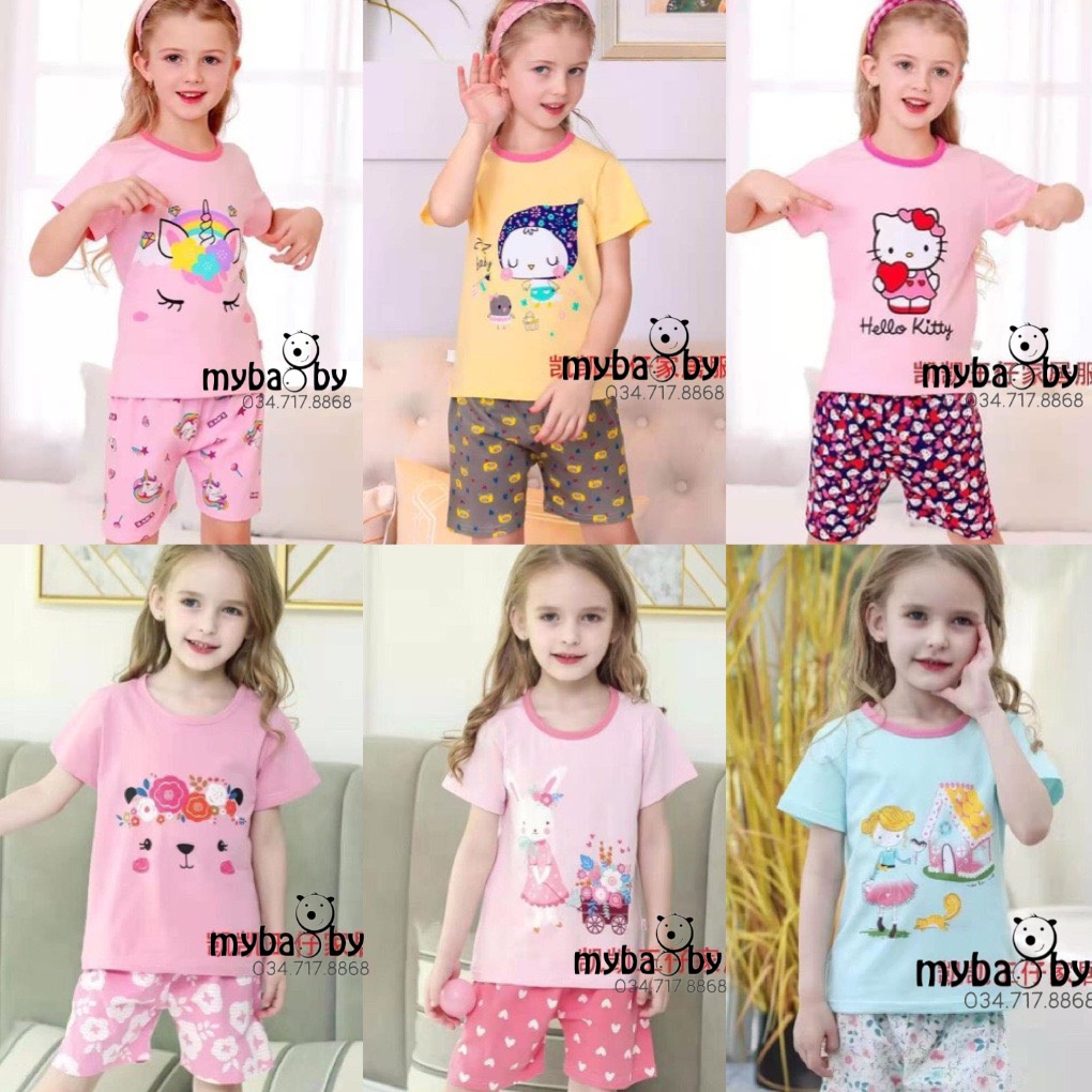 Đồ bộ bé gái- bộ quần áo xuất hàn Kaikai cho bé gái – Cotton 4 chiều