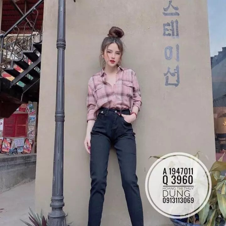 ÁO SƠ MI UNISEX,  KẺ HÀN QUỐC CHẤT THÔ SIÊU MÁT PHONG CÁCH NĂNG ĐỘNG TRẺ TRUNG-KHOHANGFCHUYENDOSI.