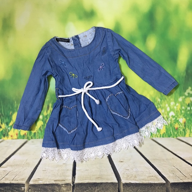 💥 Đầm jean mỏng dài tay bé size 10-40kg