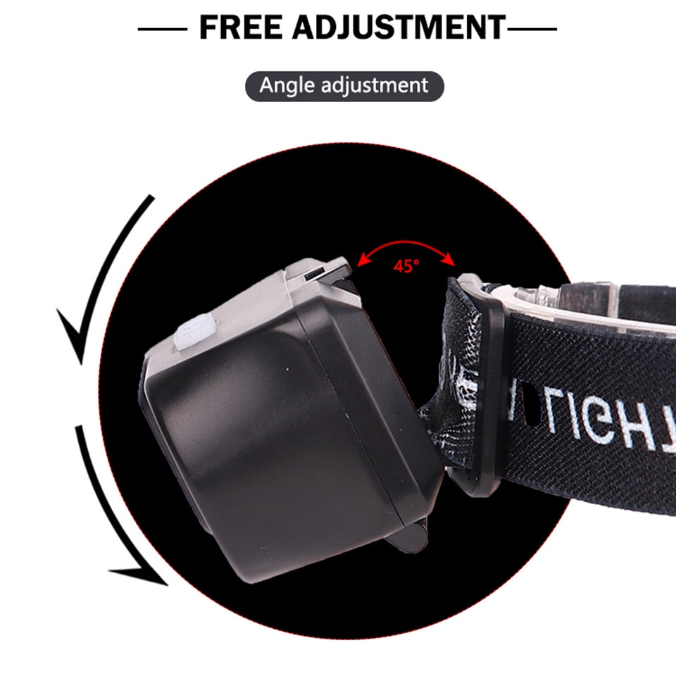 6-mode XPE COB LED Headlamp,Portable Rechargeable Flashlight,USB Charging Torch,Outdoor Night Fishing Headlightsh.