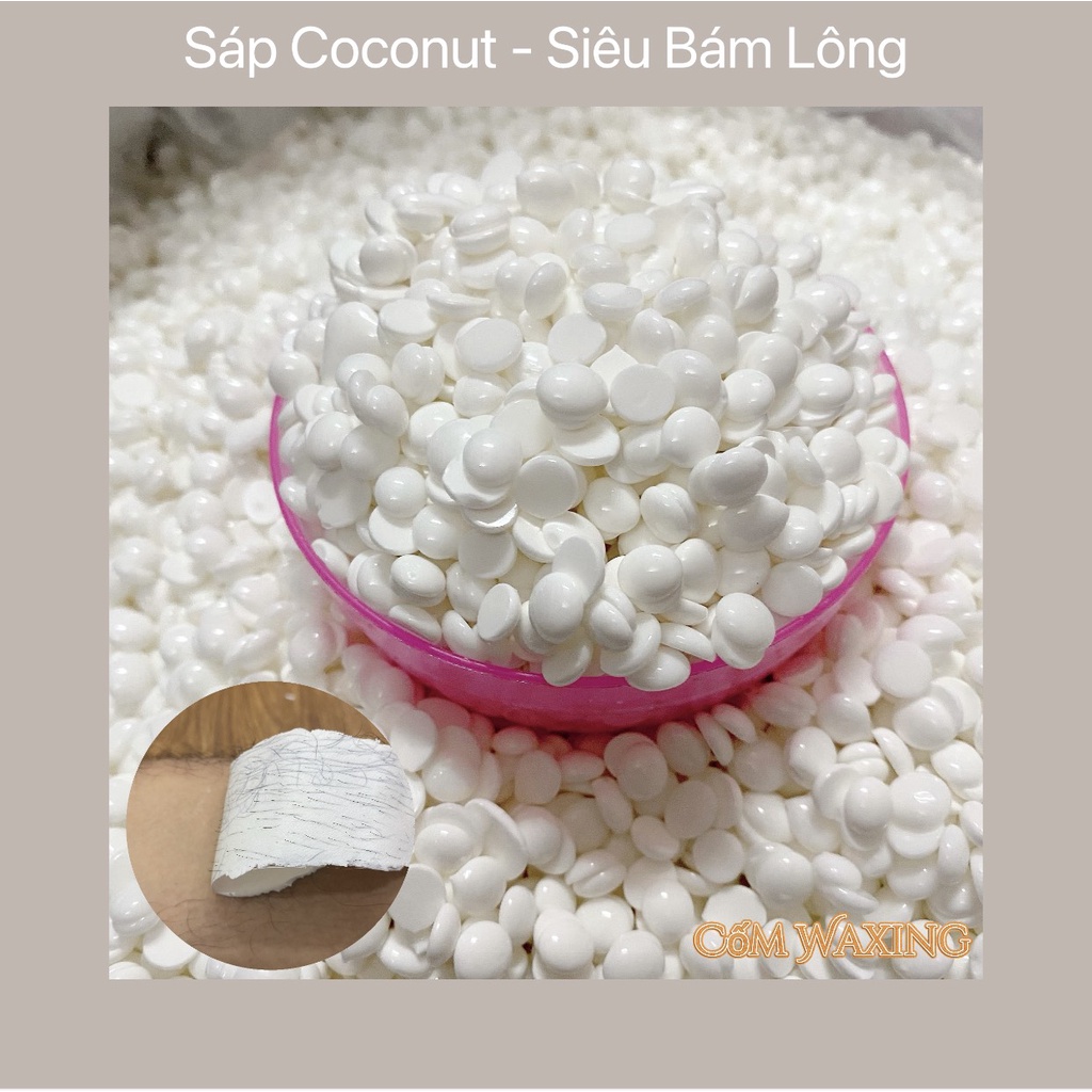 1Kg sáp dừa Siêu Bám Lông kèm que gỗ - wax lông tại nhà