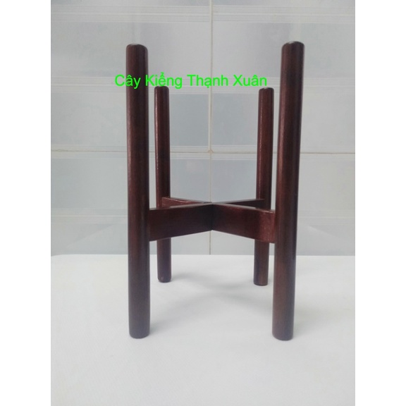 Kệ Gỗ Kê Chậu Cây Cảnh, Đôn Đê Chậu Hoa, Giá Đỡ Gỗ, Kích Thước Cao 24x Rộng 20, Lọt Lòng 16cm, Cây Kiểng Thạnh Xuân