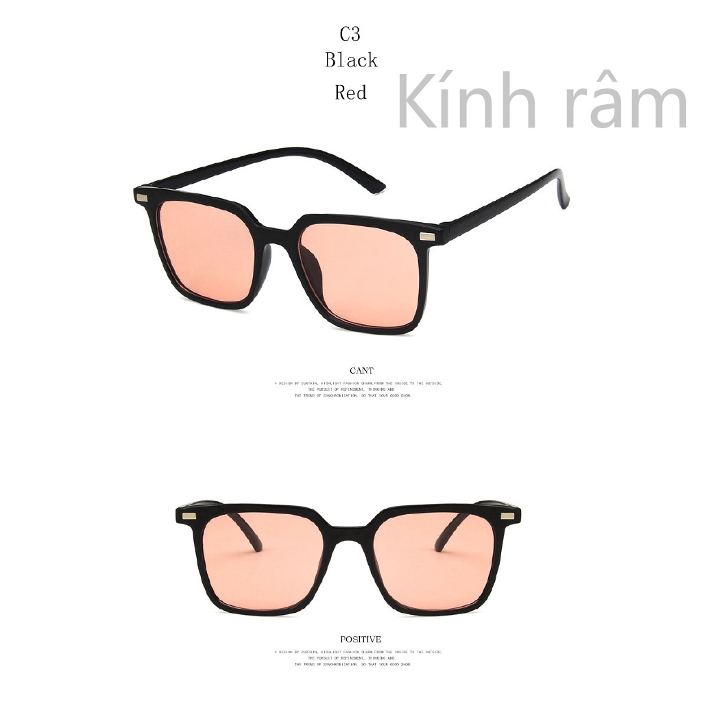 Kính mát gọng vuông chống tia UV400 cho nữ