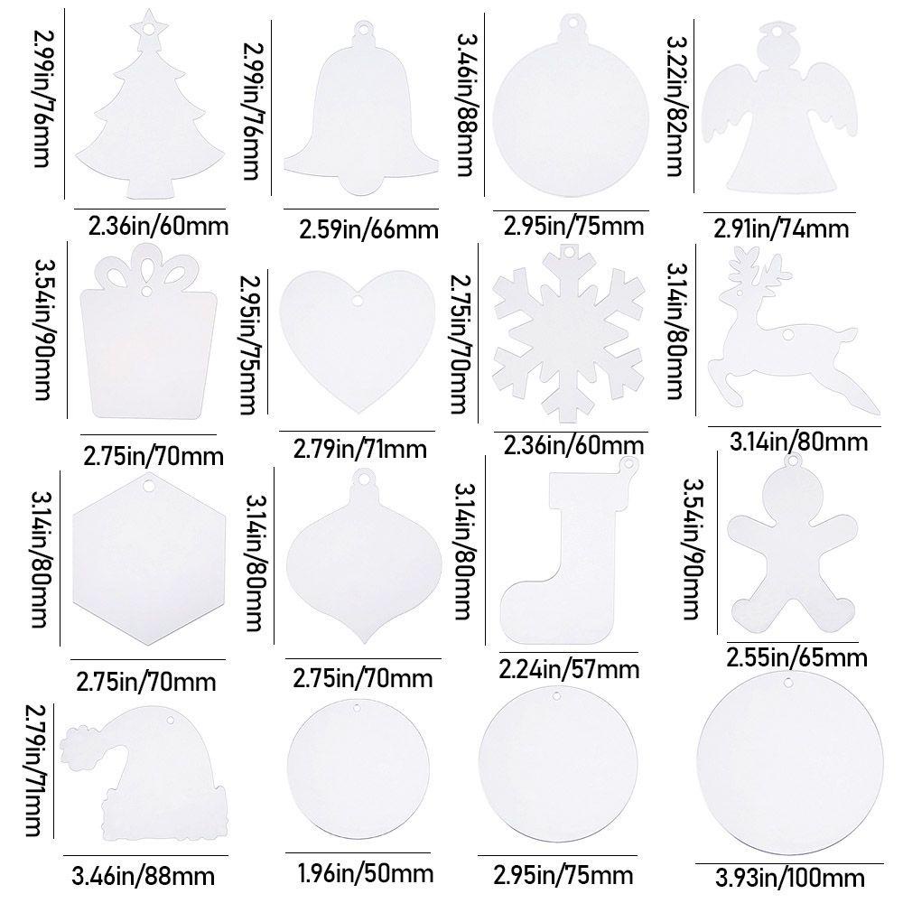 10 Cây Thông Giáng Sinh Nhựa Acrylic Trong Suốt