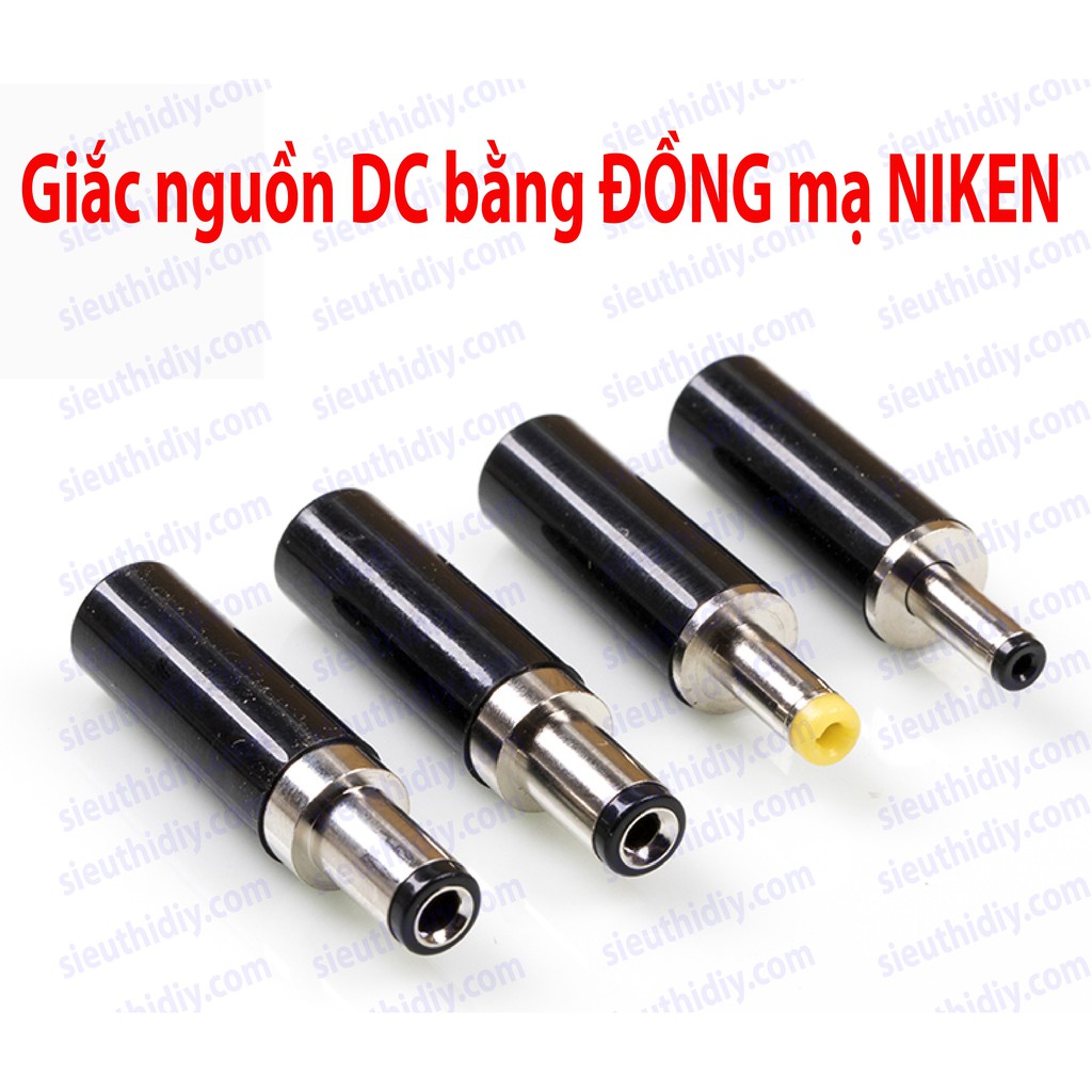 Giắc nguồn DC 5521-5525-4017-3513 cao cấp, ĐỒNG mạ VÀNG, NIKEN