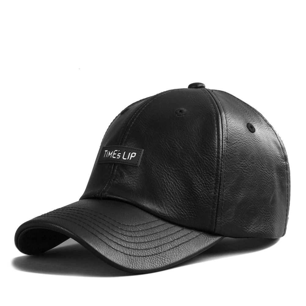 Mũ nón lưỡi trai da mềm chính hãng PREMI3R Time's Lip phong cách basic màu đen