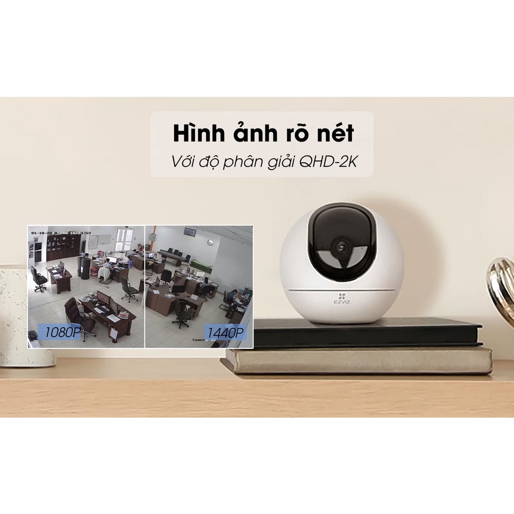 Camera IP Wifi Ezviz C6 4MP 2K+ Xoay 360 độ - Đàm Thoại 2 chiều - Al Thông minh