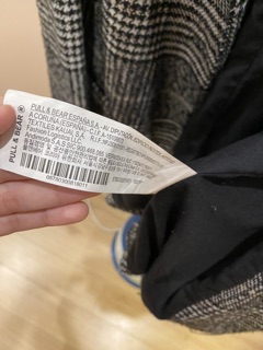 Áo khoác dạ Pull & Bear kẻ sọc size XS (ảnh thật)