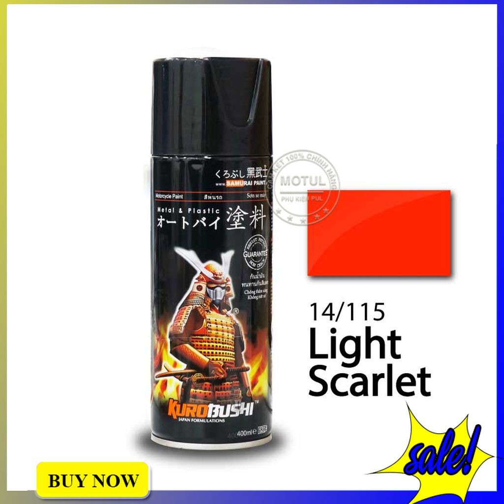 Sơn xịt màu cam sáng Samurai 14/115 bám tốt không gỉ sét