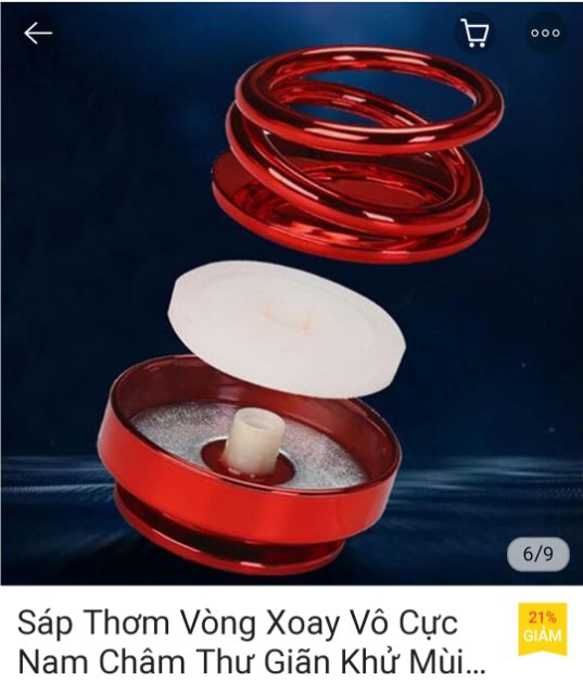 Vòng xoáy vô cực kèm sáp thơm để taplo