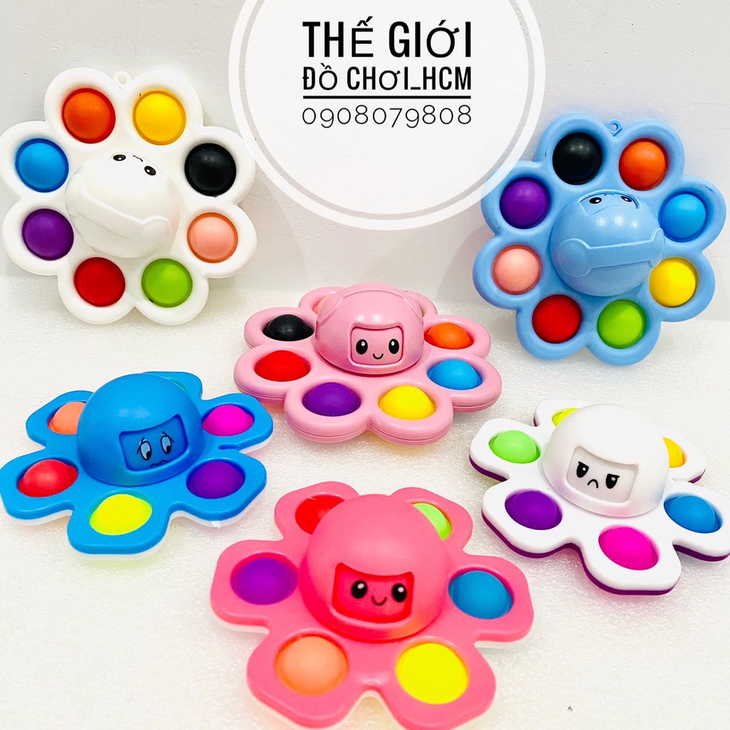 [SIÊU HOT-POP IT ] Đồ chơi con quay spinner bạch tuột cảm xúc,  bóp bong bóng giúp xả stress, giảm căng thẳng