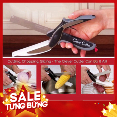 [FREE SHIP] Kéo cắt rau củ đa năng Clever Cutter 2 trong 1