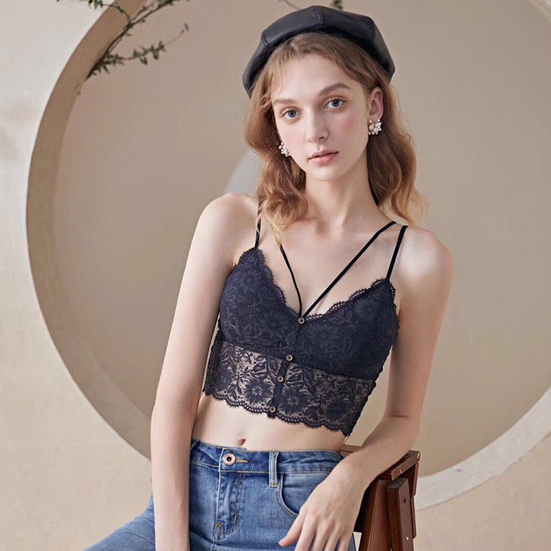 Áo Ngực Ren Đan Dây Trước Ngực Dáng Bralete DAN L&amp;U 9965