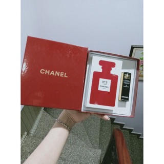Sét nước hoa no5 red 100ml và son môi đỏ cam
