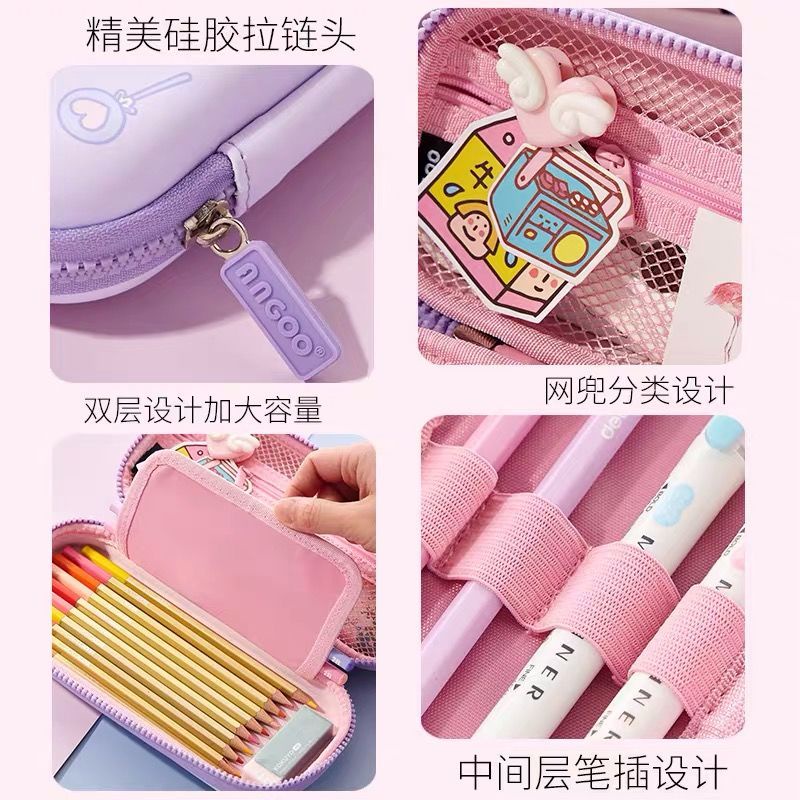 Túi Đựng Bút Sức Chứa Lớn In Hình Dễ Thương Cho Bé Gái Ốp