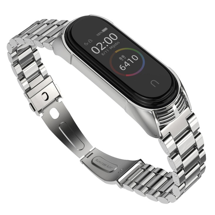 Dây đeo thay thế cho Xiaomi Miband 3 và 4 5 chất liệu kim loại cao cấp MB08