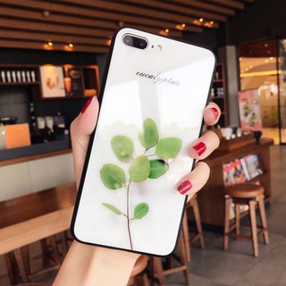 Ốp lưng iPhone mặt gương lá xanh