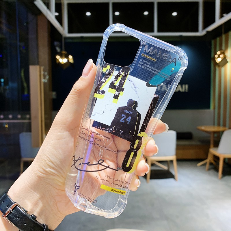 Ốp Điện Thoại Tpu Trong Suốt In Hình Kobe Bryant Nike Cho Iphone 11 Pro Max 7 / 8 Plus X / Xs Xs Max Xr No.24