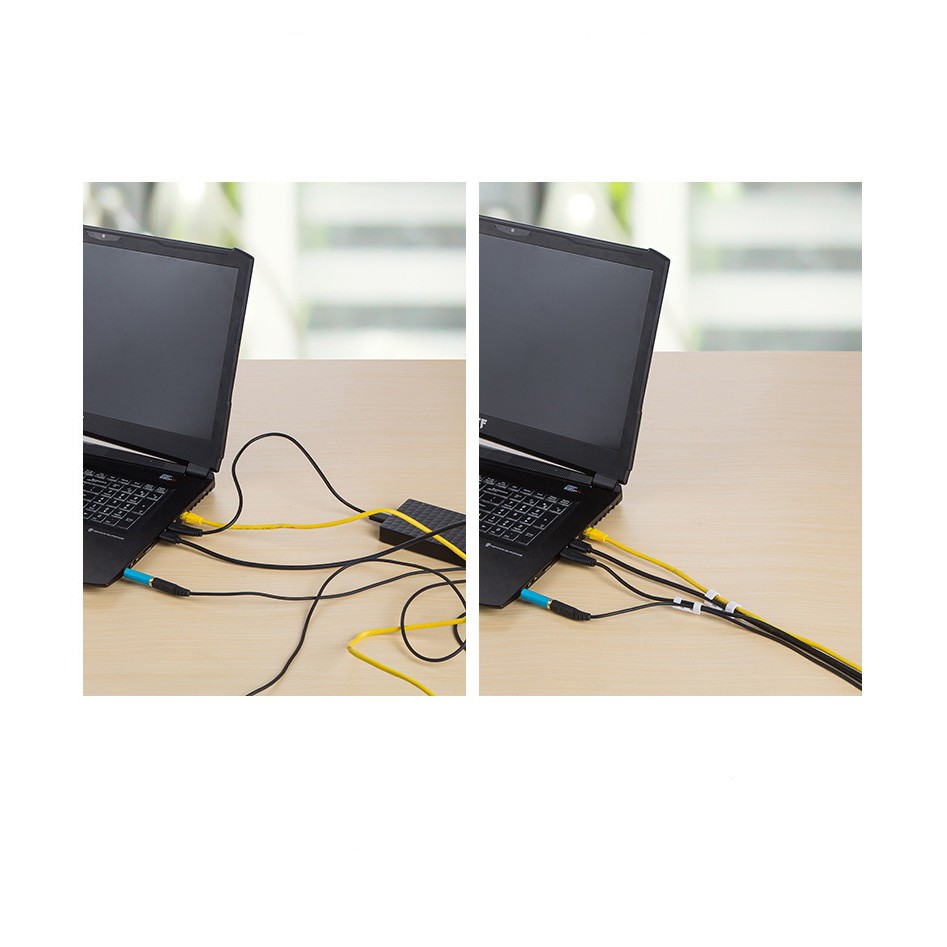 Nẹp Dây Điện Dán Tường Siêu Dính - Kẹp Dây Điện Cố Định Và Giữ Dây Điện Chống Rối Dán Tường - Set 20 cái