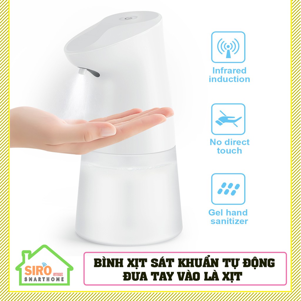 Bình Xịt Khử Khuẩn Tự Động V9 SPRAYS of BACTERIA - ĐƯA TAY VÀO LÀ XỊT