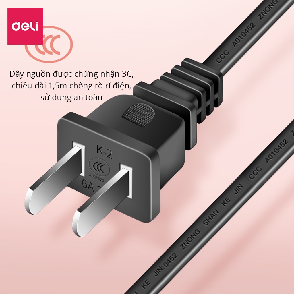 Súng Bắn Keo Nến Silicon Deli 20W - Thiết kế dễ thương, An Toàn, Nhỏ Gọn, Dễ Sử Dụng - DL390020/DL390120/DL390220