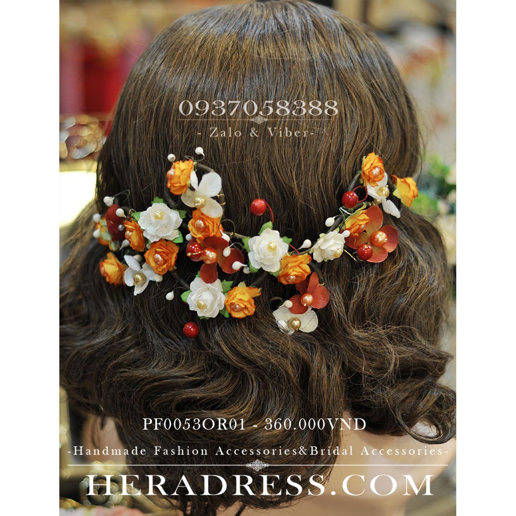 Cài tóc cô dâu mùa thu PF0053OR01