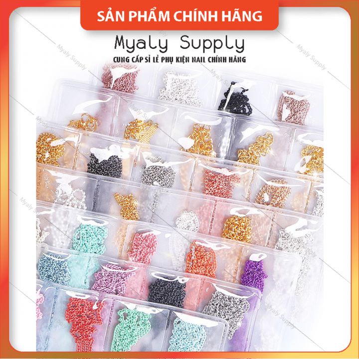 Dây Xích Nhiều Màu Làm Nail Set 6