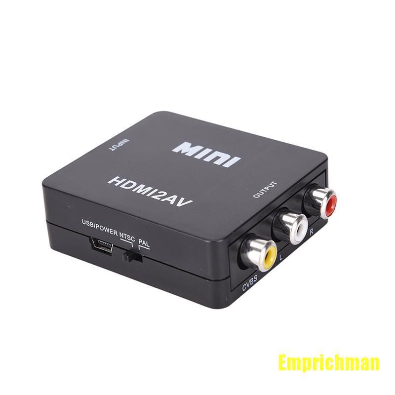 Bộ Chuyển Đổi Tín Hiệu HDMI Sang RCA AV / CVBS HD 1080p Mini HDMI 2AV