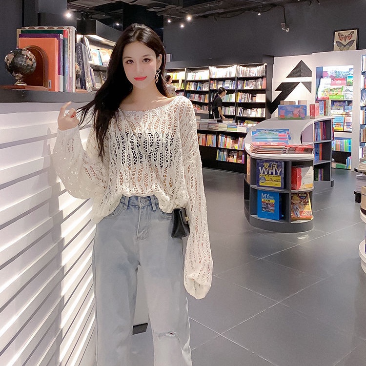 Áo Dệt Kim Mỏng Dáng Ngắn Kiểu Mới
