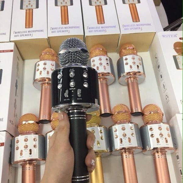 [FREESHIP] MIC KARAOKE BLUETOOTH WS-858, Q7 CỰC HAY