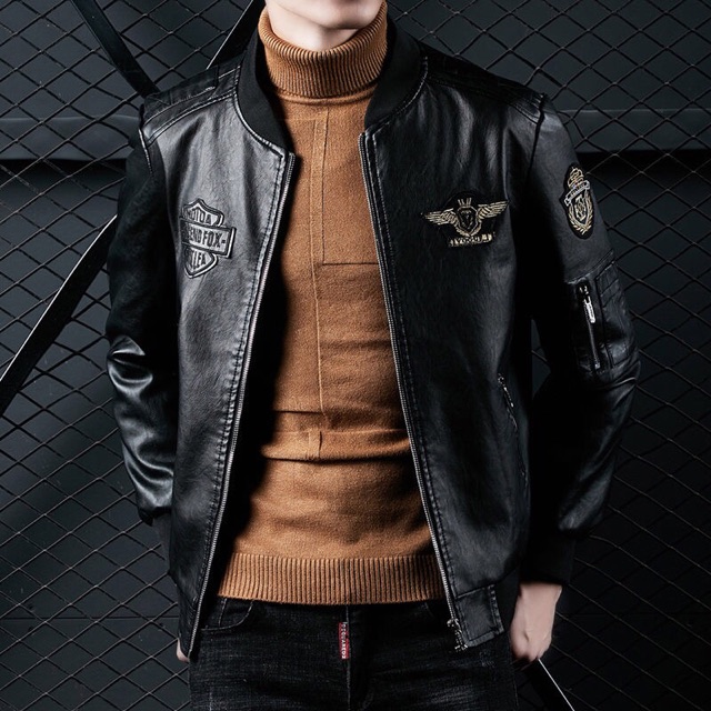 Áo khoác da nam Biker jacket 50-110kg