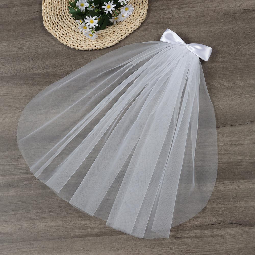 Mạng Che Mặt Hai Lớp Viền Ren Thanh Lịch Kèm Lược Cho Cô Dâu Chụp Ảnh Cưới