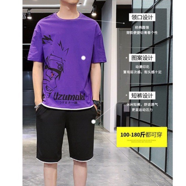 [ HOT 2021- Cực Chất ] Nguyên bộ quần áo nam Uzumaki cực hot, bộ mặc nhà, quần áo thể thao nam | BigBuy360 - bigbuy360.vn