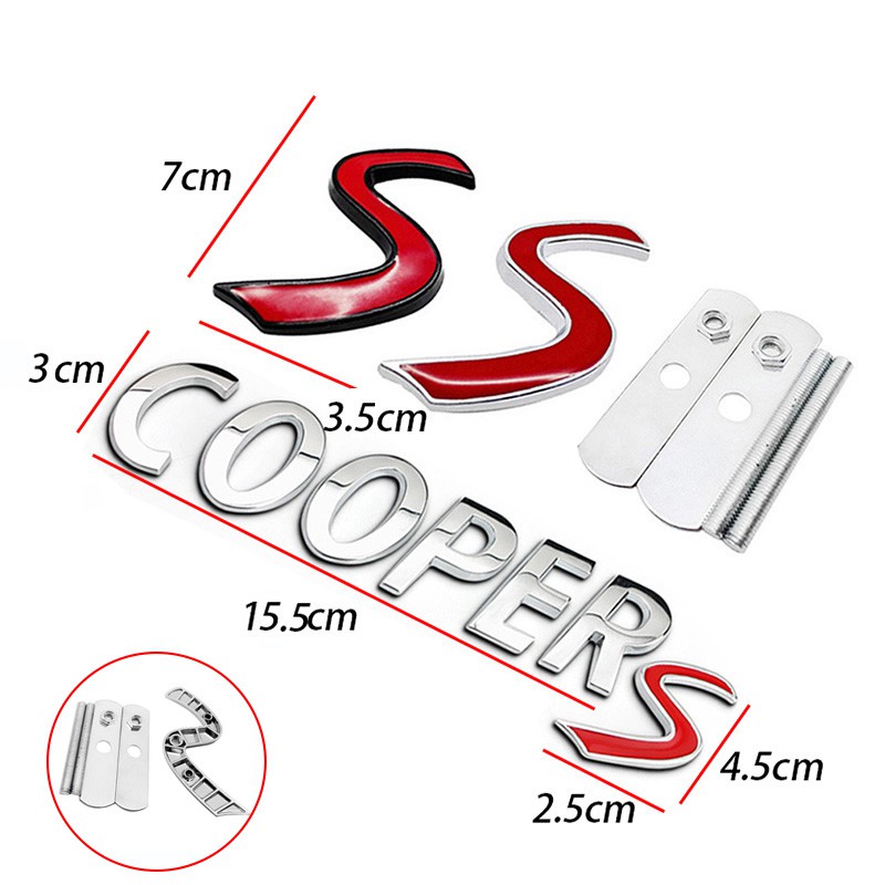 Miếng Dán Kim Loại In Chữ i love mini cooper s Trang Trí Thân Xe Hơi