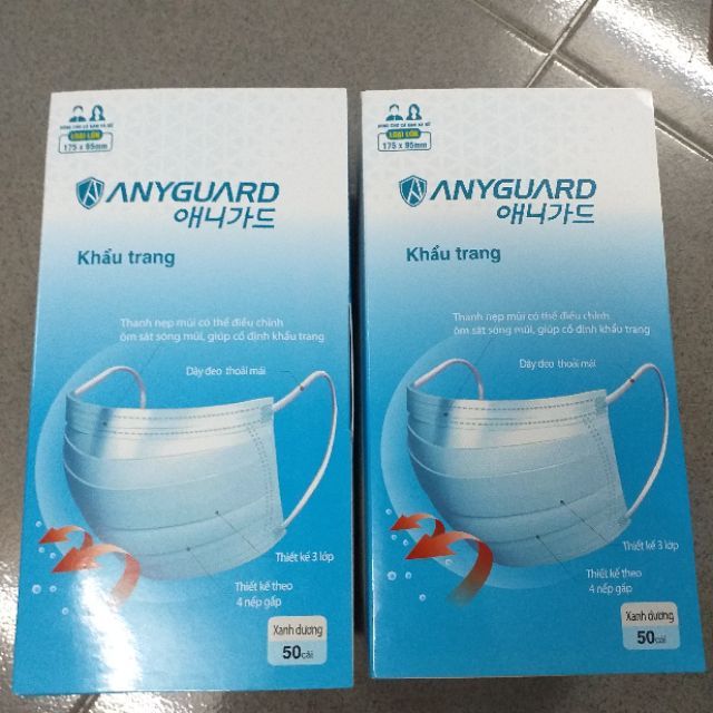 Khẩu trang người lớn Anyguard hộp 50 cái