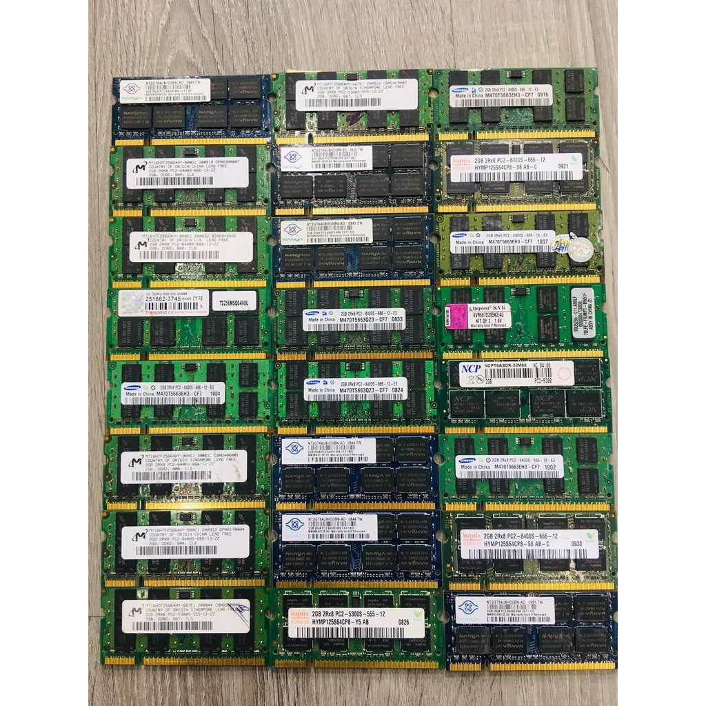 Ram Laptop ddr2 2gb bus 667 800 cũ