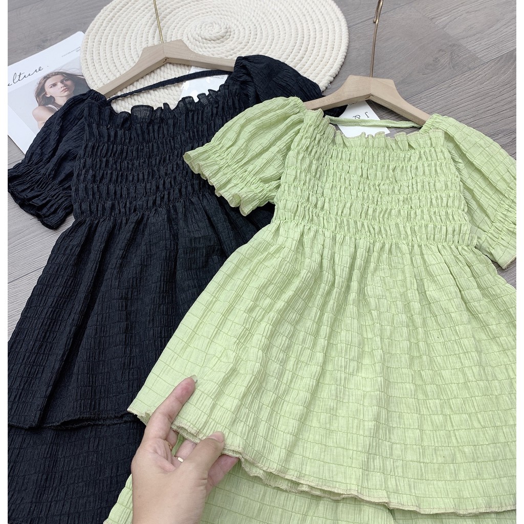 Set đồ nữ cá tính, set quần sóc áo quây đi chơi sang chảnh mùa hè đẹp 8A00169 | BigBuy360 - bigbuy360.vn